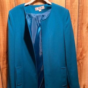 Teal, womens size 14  long Business jacket